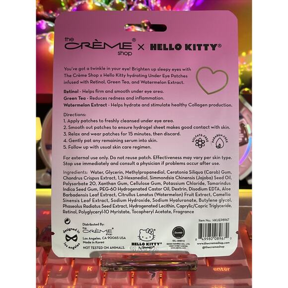 The Creme Shop x Sanrio Hello Kitty Twinkle Eyes Depuffing Under Eye Patches - Picture 5 of 16
